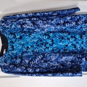 Maggy London Floral Blue Dress